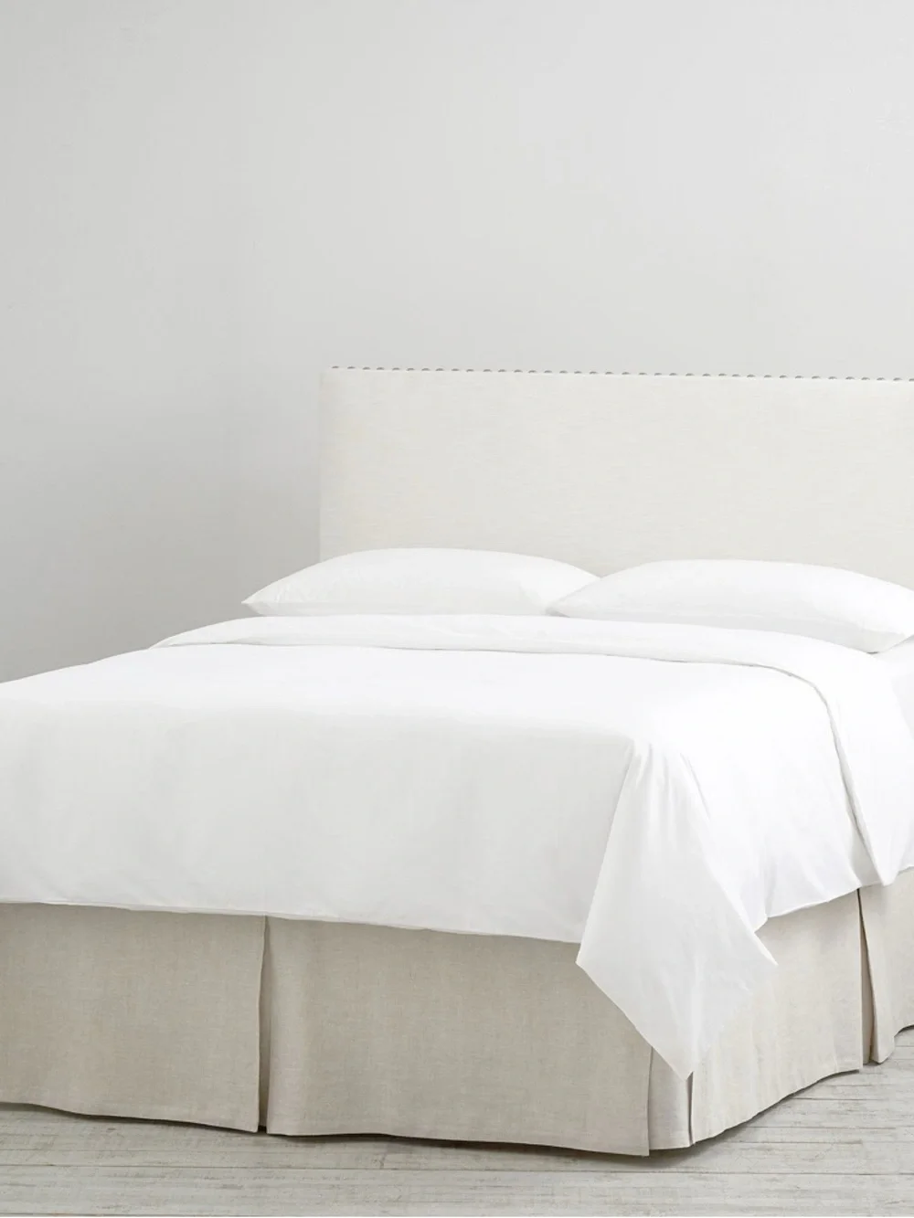 Pottery Barn Cotton  / Linen Bed Skirt With Side Pleats 14”’/ KiNG Size
